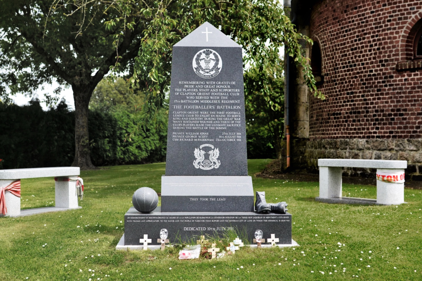 Clapton Orient Memorial, Flers