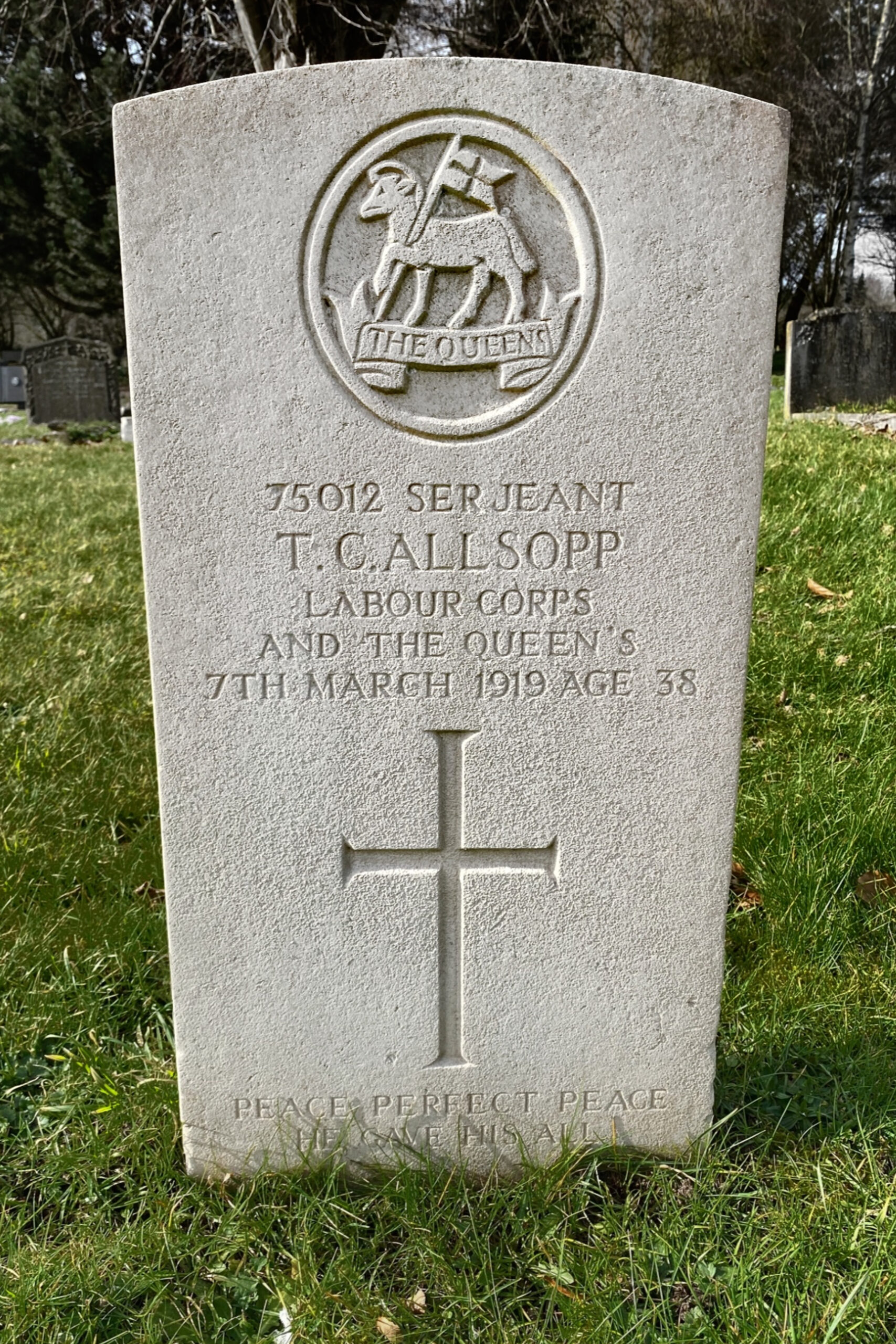 Thomas Charlesworth Allsopp Footballer Grave