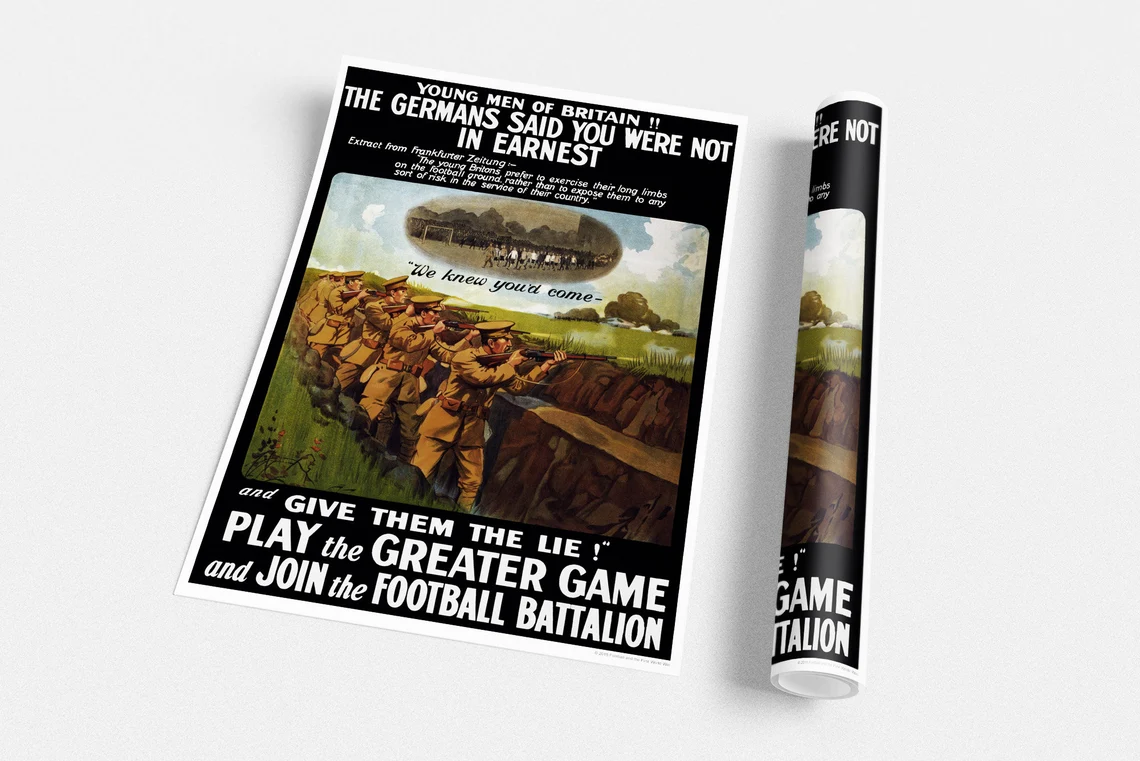 Football Battalion Poster A3 Print